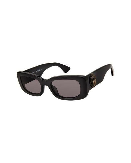 Kurt Geiger Black 52Mm Rectangular Sunglasses