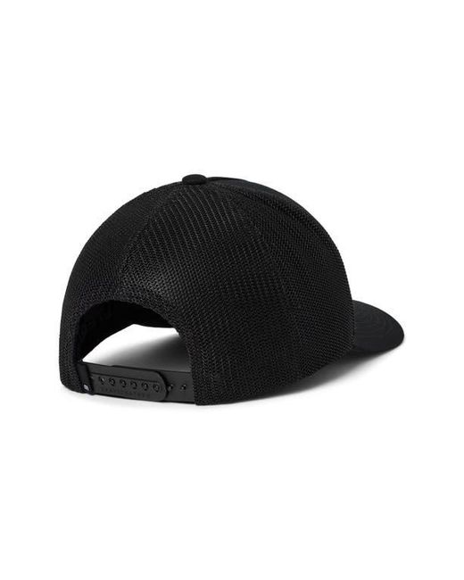 Travis Mathew Black Holding Pattern Snapback Baseball Cap for men