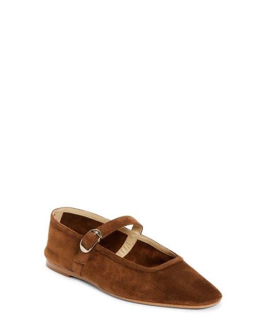 Le Monde Beryl Suede Mary Jane Flat in Brown | Lyst