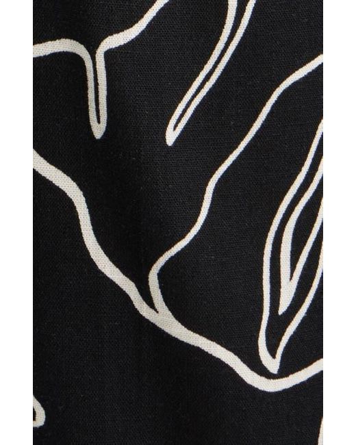 Mango Black Liza Print Wide Leg Pants