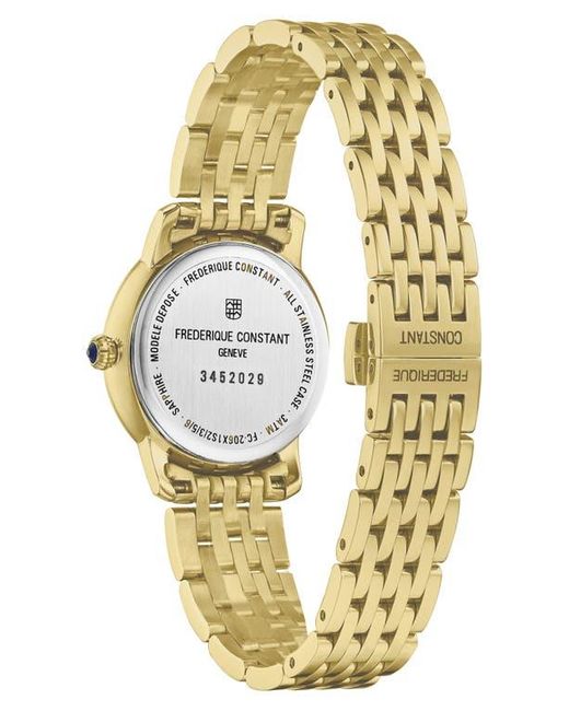 Frederique Constant Metallic Classic Slimline Diamond Bracelet Watch, 30Mm for men