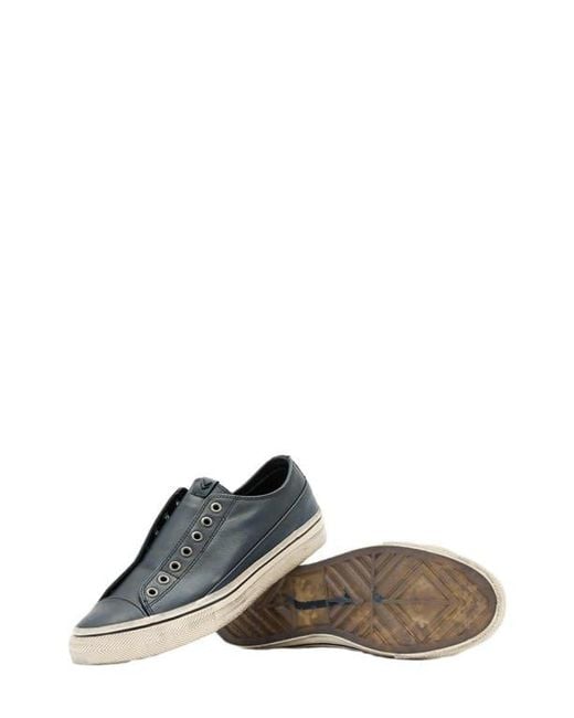 John Varvatos Blue Laceless Low Top Sneaker for men