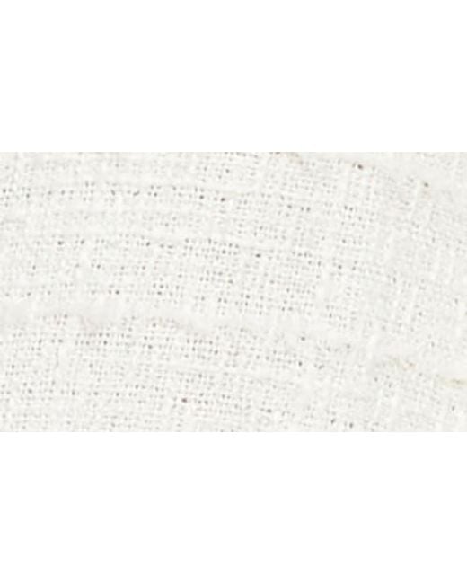 Lioness White Riviera Contrast Trim Tweed Jacket