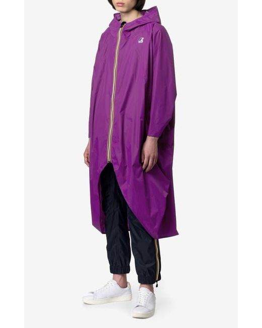 K-Way Purple Rennes Waterproof Packable Rain Poncho