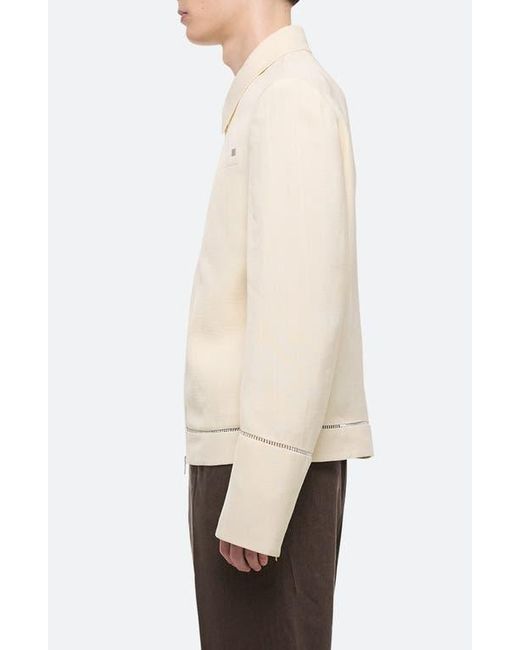 Helmut Lang Natural Border Slub Viscose Jacket for men