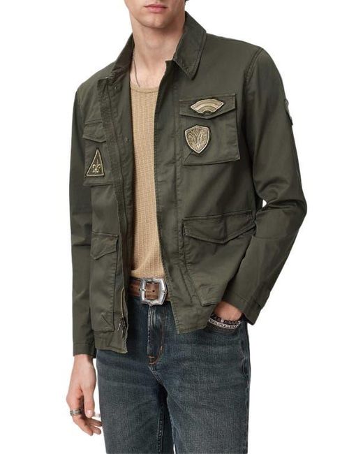 John Varvatos Green Kade Patch Field Jacket for men