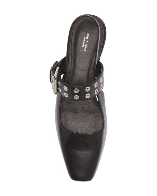 Rag & Bone Black Astra Slingback Flat