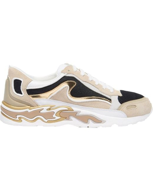 Sandro Brown Flame Sneakers