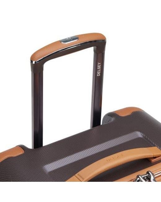 Delsey Paris Brown Chatelet Air 2.0 Medium Checked-26 Inch Hardside Luggage Trunk With Spinner Wheels