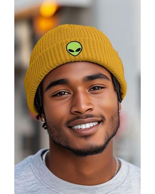 Alix Yellow Alien Watch Cap for men