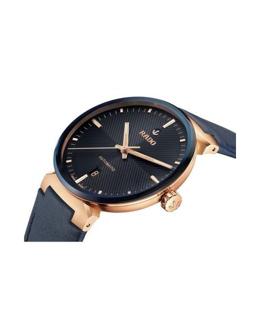 Rado Blue Florence Automatic Leather Strap Watch, 39Mm