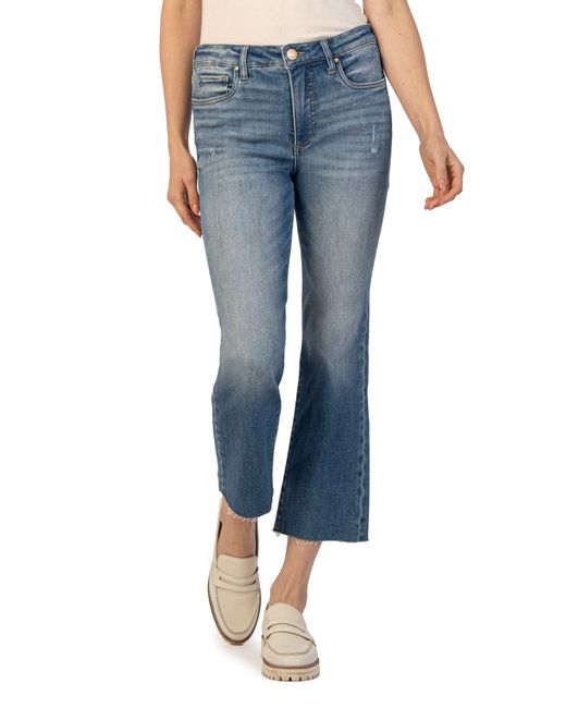 Kut From The Kloth Blue Kelsey Fab Ab High Waist Ankle Flare Jeans