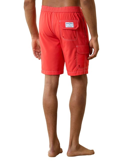 Tommy Bahama Red Baja Harbor Board Shorts for men