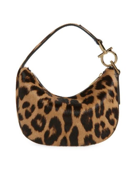 Ferragamo Brown Mini Smile Leather Top Handle Bag