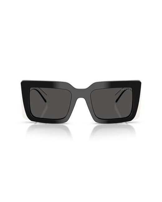 Prada Gray 52Mm Rectangle Sunglasses