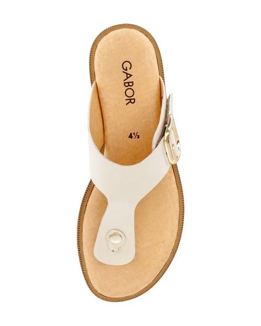 Gabor White Studded Flip Flop