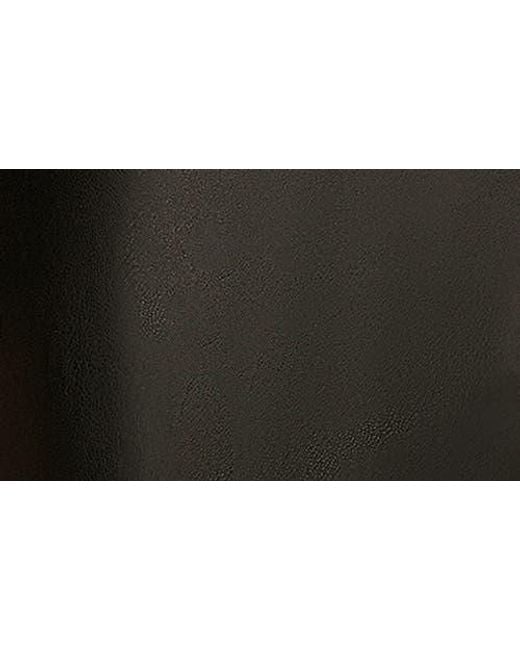 Donna Karan Black Faux Leather Ankle Slim Fit Pants