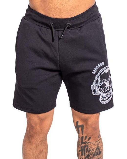 Maceoo Blue Skull 80 Drawstring Shorts for men
