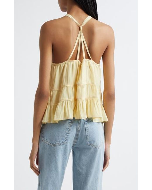 Ramy Brook Blue Dana Tiered Sleeveless Top