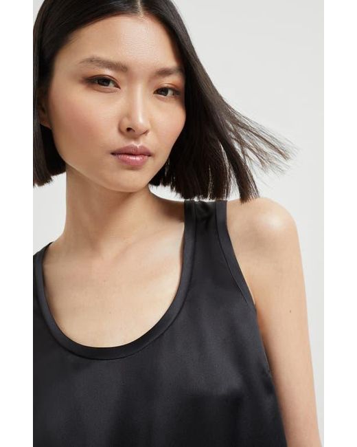 Brunello Cucinelli Black Satin Top