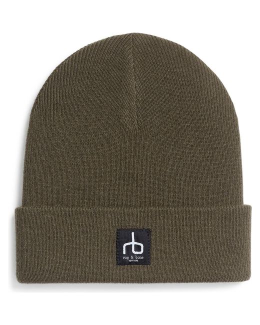 Rag & Bone Green Evan Beanie for men