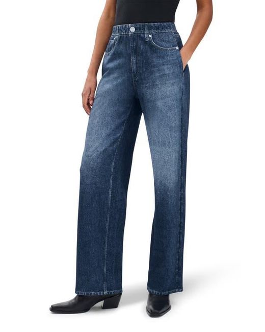 Rag & Bone Blue Miramar Wide Leg Cotton Terry Sweatpant Jeans