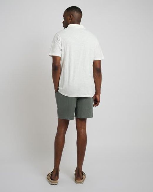 Onia White Classic Pull On Linen Short 6 for men