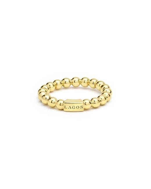 Lagos Metallic Caviar 18K Stacking Ring