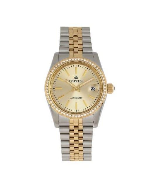Empress Metallic Constance Automatic Bracelet Watch With Date
