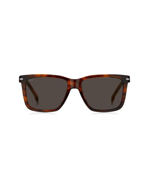 Boss Brown 55mm Square Sunglasses for men
