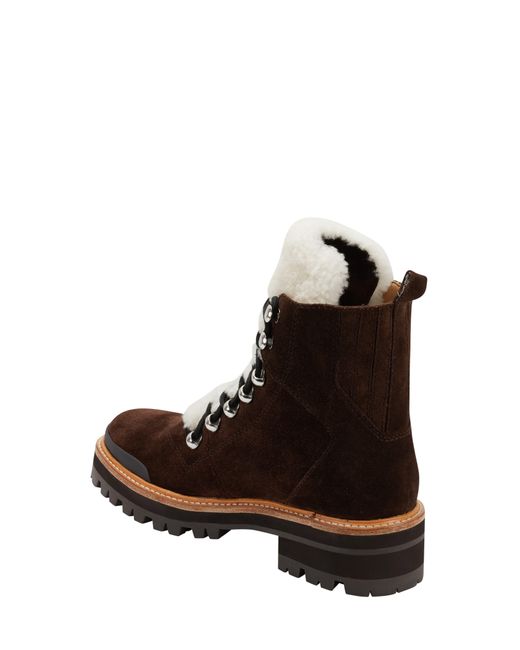 izzie genuine shearling lace up boot marc fisher ltd