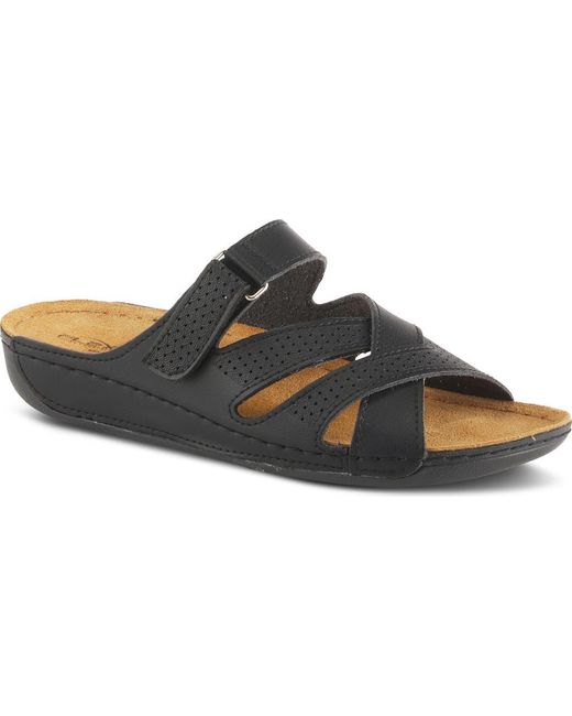 Flexus by Spring Step Black Karl Slide Sandal