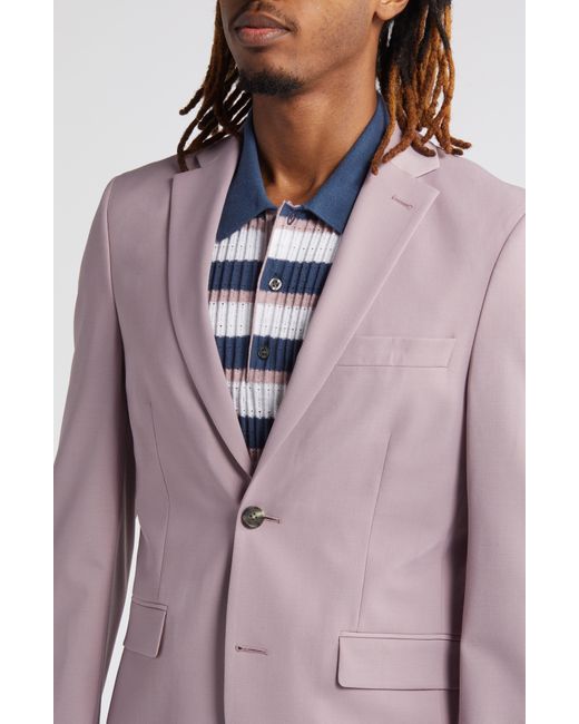 Open Edit Multicolor Solid Extra Trim Wool Blend Sport Coat for men
