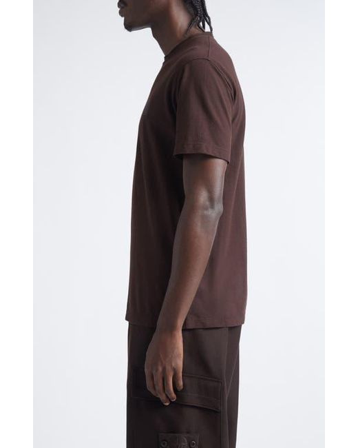 Stone Island Brown Ghost Compass Patch T-Shirt for men