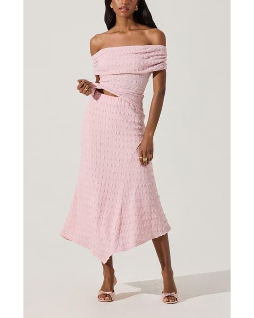 Astr Pink Smock Asymmetric Skirt