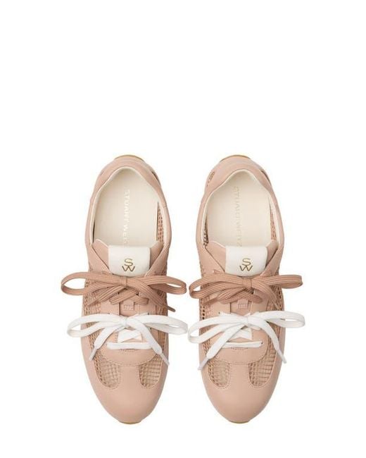 Stuart Weitzman Pink Bond Sneaker