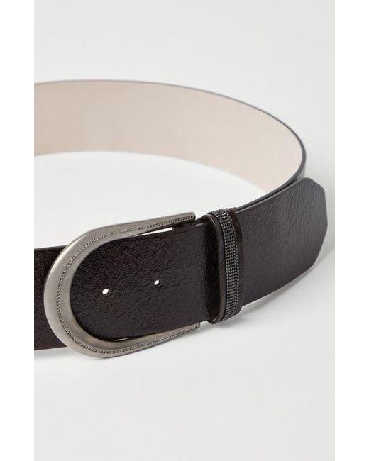 Brunello Cucinelli White Glossy Calfskin Belt
