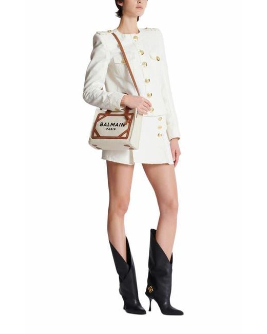 Balmain Natural B-Army Small Tote Bag