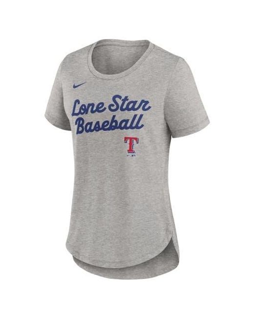 Nike Gray Texas Rangers Script Tri-Blend T-Shirt