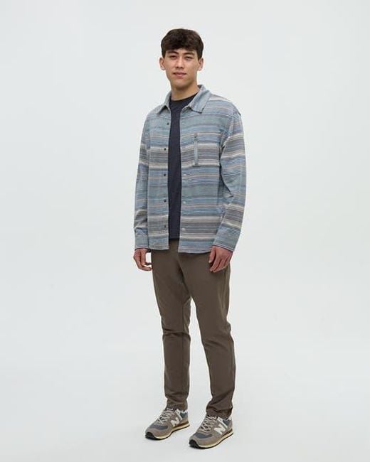 Tentree Blue Thompson Shacket for men
