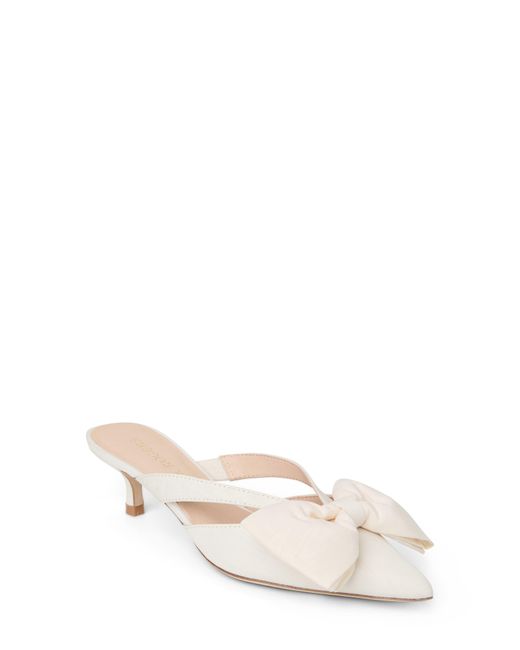 Jack Rogers Natural Cynthia Bow Pointed Toe Mule