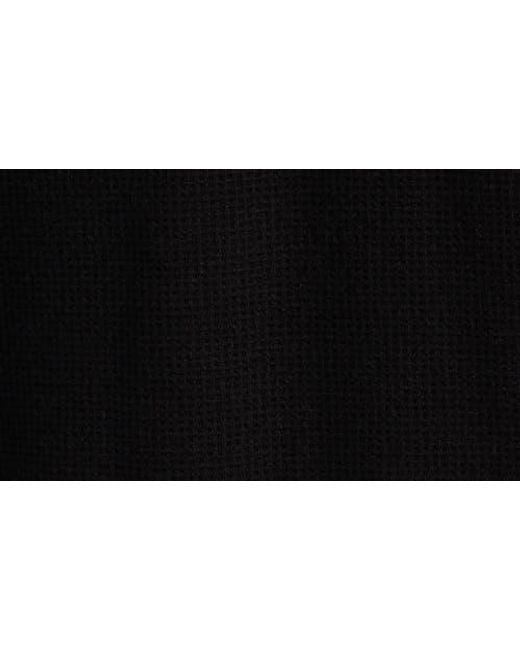 Zella Black Waffle Knit Zip-Up Hoodie for men