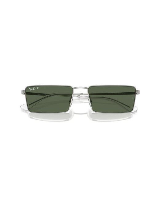 Ray-Ban Green Emy 56Mm Rectangular Sunglasses for men
