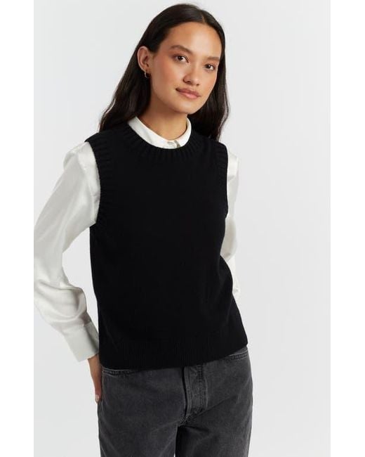 Chinti & Parker Black Wool Cashmere Tank