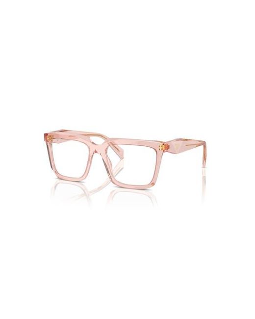 Prada Pink 52Mm Rectangle Optical Glasses