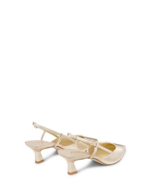 Stuart Weitzman White Vinnie 50 Slingback Pump