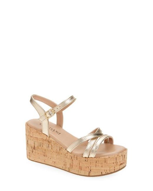 Cordani Natural Jaiden Ankle Strap Platform Wedge Sandal
