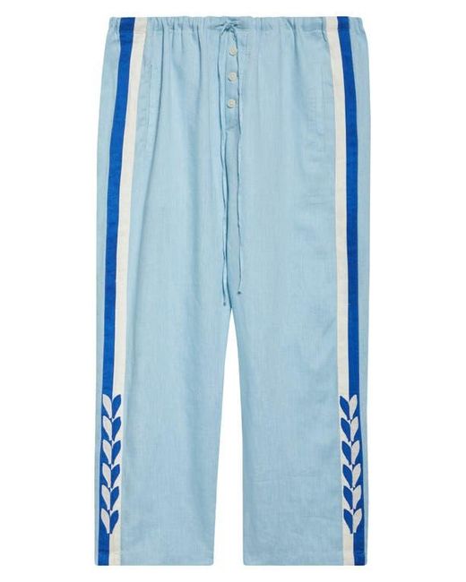 Bode Blue Seedling Stripe Pajama Pants for men