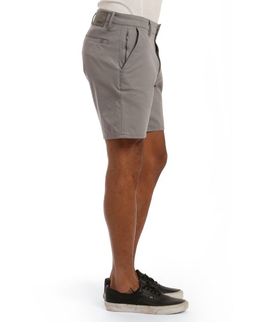 Mavi Gray Darren Straight Leg Performance Chino Shorts for men