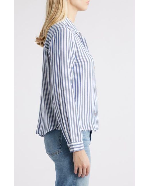Beach Lunch Lounge Blue Candace Stripe Button-Up Shirt